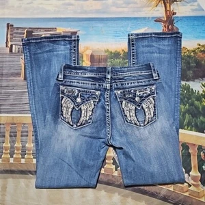 Miss Me Winged Bootcut Jeans Gr. 26 - Bild 1 von 7