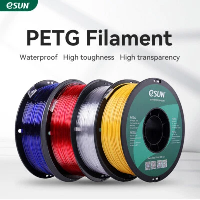 eSUN 3D Printer PETG Filament 1.75mm 1KG 2.2lb Spool High Transparency - Image 1 of 4