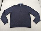 Bloomingdales The Men's Store 100% Cashmere Sweater Mens Large 1/4 Zip Pullover