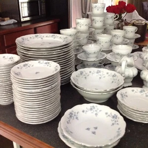 Johann Haviland Bavaria Germany Blue Garland Dinnerware - Picture 1 of 41