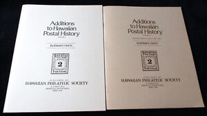 ADDITIONS TO HAWAIIAN POSTAL HISTORY 2 Vol 1980 Philatelic Society Stamps SCARCE