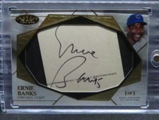 2022 Topps Tier One Ernie Banks Cut Signature Auto Autograph #1/1 Chicago Cubs