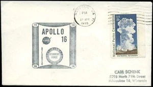 4/27/72 Apollo-16 Atlantic Recovery Force Stamped Cachet Norfolk, VA - Picture 1 of 1