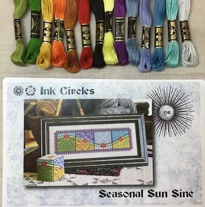 Ink Circles Cross Stitch Kit Sun Sine phases of the annual sun planet nature - Picture 1 of 2