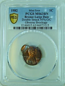Rare 1982 Lincoln Penny ***Double Struck*** PCGS MS63RD SN. 330 - Picture 1 of 2