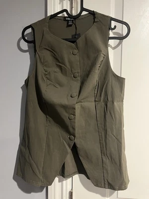 Chaleco caqui para mujer Boohoo talla 14 Foto 1 de 3