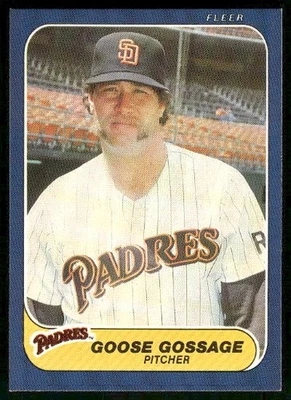 1986 Fleer Goose Gossage #322 San Diego Padres B - Image 1 of 2
