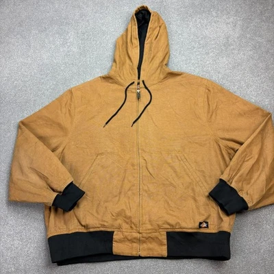 Chaqueta Dickies Adulto 2XL XXL Marrón Tareas Lona Pato Trabajo Activo Capucha Para Hombres Foto 1 de 4