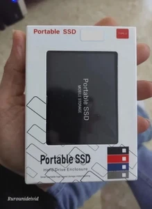 Disque dur externe 4 To, SSD, portable, noir - Photo 1/4