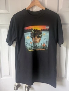 August Alsina Art Skull Lake Face Hip Hop R&B Singer Dual Sided Shirt Sz M - Picture 1 of 7