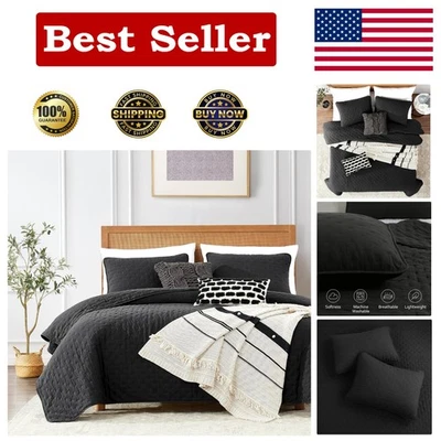 Elegante juego de edredón California King - diseños florales negros para hogares elegantes Foto 1 de 4