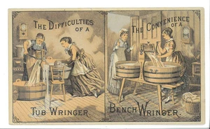 Trade card "EXCELSIOR" Wringer, Mansfield, Ohio, Tub or Bench, S6D-TC-4659 - Foto 1 di 2