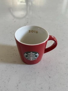 2015 Starbucks Logo Mini 3oz Red Mug Demi Espresso Cup - Picture 1 of 3