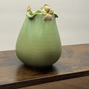 Ephraim Faience Plumeria Vase 5 " created 2014, retired 2016, only 80 created - Picture 1 of 6