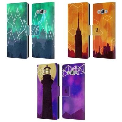 HEAD CASE DESIGNS GEOMETRIC LANDSCAPES LEATHER BOOK CASE FOR SAMSUNG PHONES 3 - Image 1 of 4