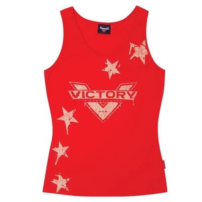 Victory Motorcycle New OEM Women's Red Star Tank Top Shirt, Large, 286435206 - Image 1 of 4