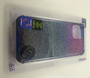 funda de teléfono para iPhone 12 Pro Max azul rosa brillo transparente - Imagen 1 de 4