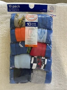 Boys Wonder Nation 10 Pack Multi Color Boxer Briefs Size XL 14-16 Husky NEW - Picture 1 of 9