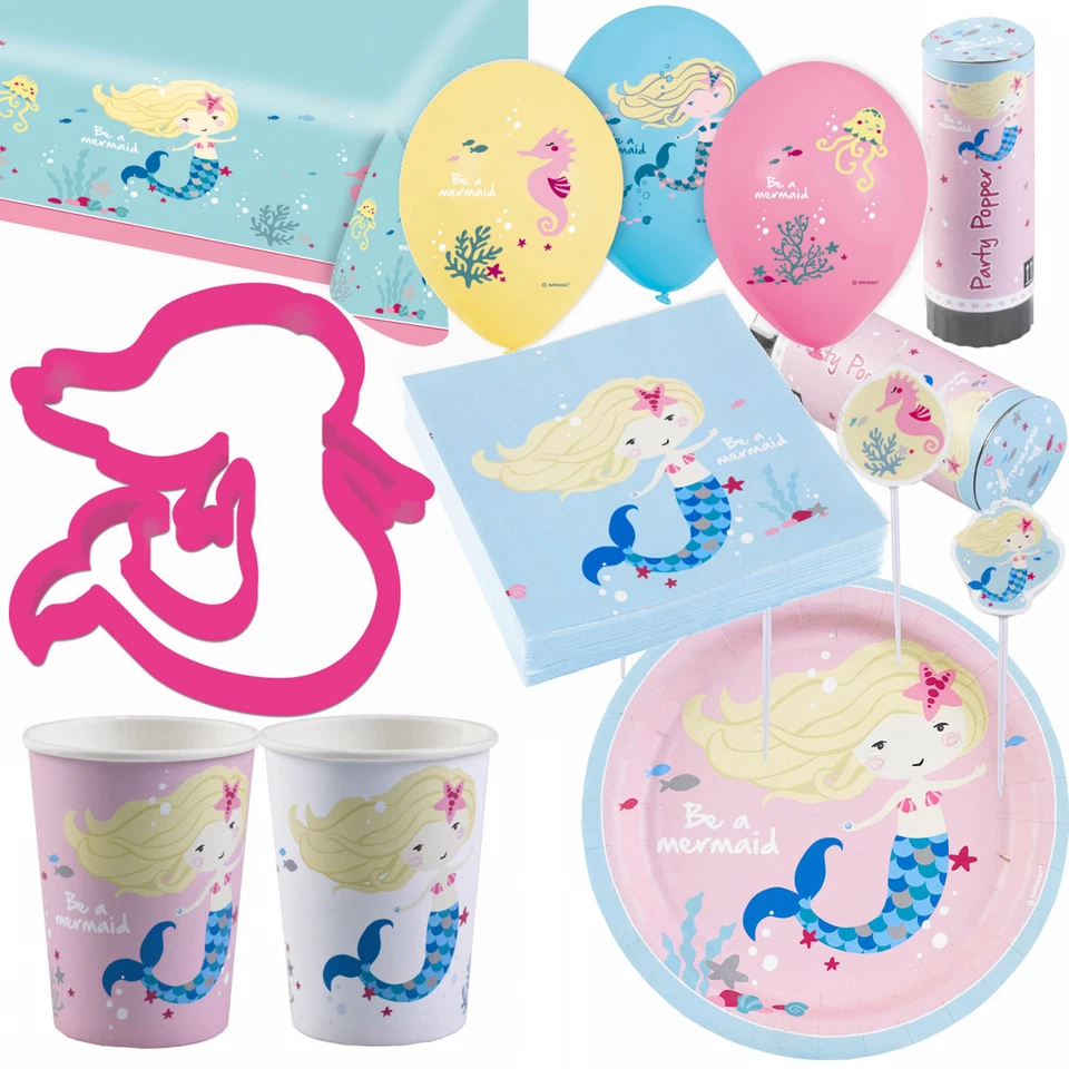    Kindergeburtstag Meerjungfrau PARTY Auswahl Mottoparty  Mädchen Kinderparty - Bild 1 von 1