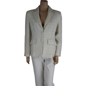 DIANA WALISI DAMEN JACKE JACKE Q237R16865 WOLLE WEISS ORIGINAL AI - Bild 1 von 2