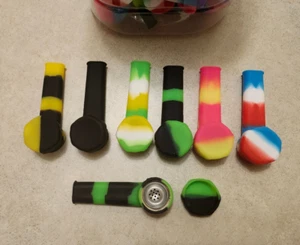 Silicone Tobacco Pipe 3.5" Set of 3 - Imagen 1 de 1