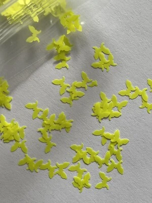 Butterfly 2 Neon Yellow Nail Glitter | 1 TSP | Gel Nail Art & Acrylic - Image 1 of 3