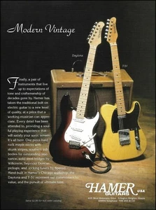 Guitarra Hamer 1993 Modern Vintage Series Daytona T-51 impresión publicitaria - Imagen 1 de 3