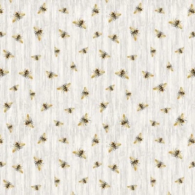 Bee Bees on wood texture CD2391 Timeless Treasures Durable Cotton Fabric - Image 1 of 3