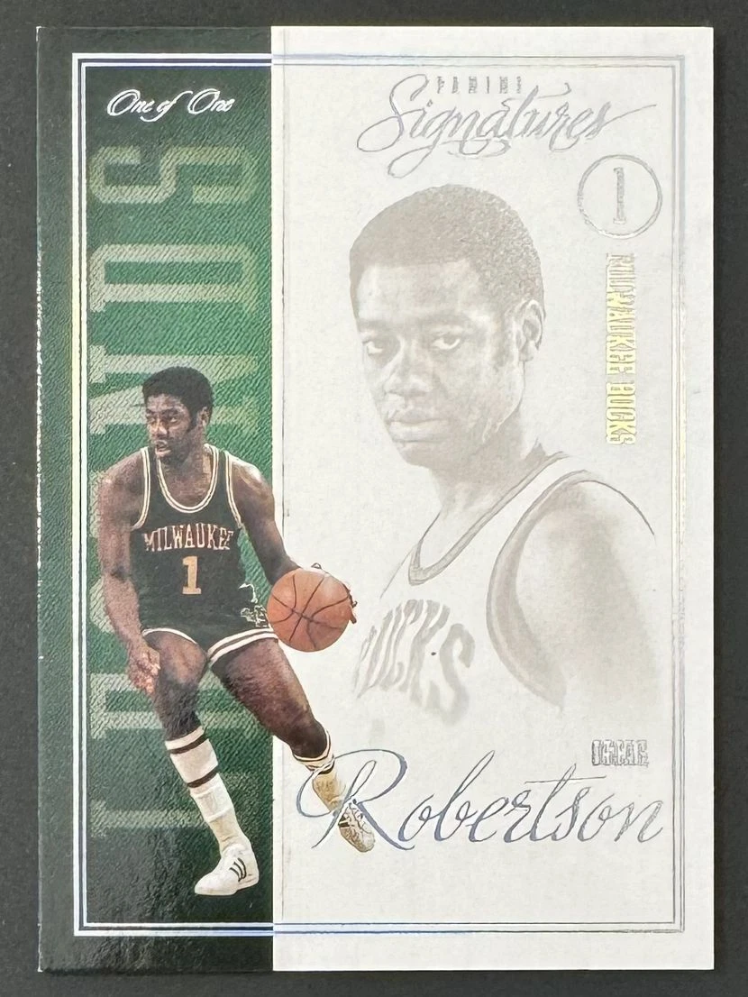 2012-13 Panini Signatures Chase Legends Insert Platinum 1/1 Oscar Robertson