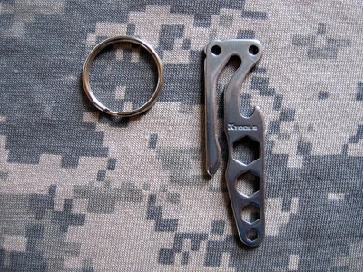 U.S. Seller - Stainless Steel Multifunction Tool EDC Keychain Hex Bottle Opener