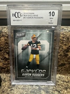 2018 Aaron Rodgers Panini MJH Exclusive BCCG Graded 10 Mint or Better - Picture 1 of 2