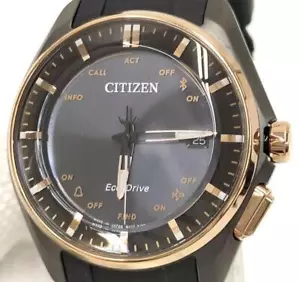 CITIZEN BZ4006-01E Solar Watch Black Gold Box Included Titanium Urethane - Picture 1 of 16