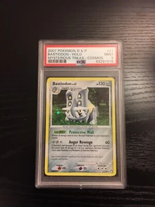 Pokemon Card - PSA 9 - Bastiodon Diamond & Pearl Mysterious 21/123 Cosmos Holo - Picture 1 of 2