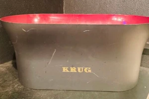 KRUG Secchiello Ghiaccio Vino Raffreddatore Champagne Nero Collezione Raro Usato Dal Giappone - Foto 1 di 4