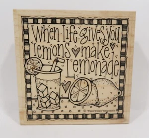 Sello de goma Whipper Snapper Designs años 90, limonada L016, limones - Imagen 1 de 3
