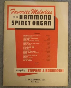 Favorite Classical Melodies For the Hammond Organ Stephen j Baranoski 1952 - Picture 1 of 2