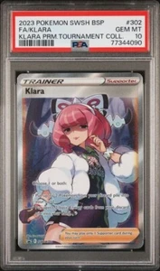Pokemon SWSH Black Star Promo Premium Klara Full Art 302 PSA 10 - Imagen 1 de 1