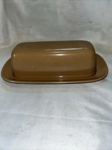 Piatto burro vintage Texas Ware #145 marrone di PMC valore qualità retrò melamina - Foto 1 di 10