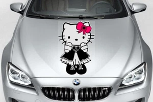 Calcomanía de vinilo gótico Hello Kitty capó lateral para camión - Imagen 1 de 1