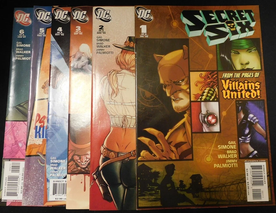 SECRET SIX 1-6 DC COMIC SET COMPLETE GAIL SIMONE BRAD WALKER PALMIOTTI 2006 VF - Image 1 of 1