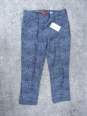 Cartonnier Pants Womens 6 Charlie Cigarette Dress Geometric Blue Side Zipper - Image 1 of 4