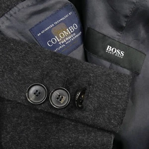 $1,895 Hugo Boss Overcoat Virgin Wool Cashmere Velvet 42 R Top Coat - Picture 1 of 15