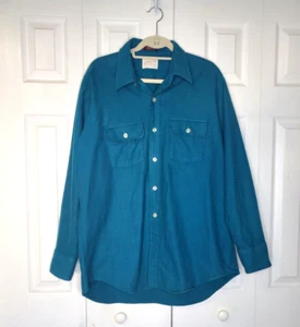 Vtg Mens XL Golden Key Long Sleeve Shirt Flannel/Fleece USA Made Work Chore - Picture 1 of 4