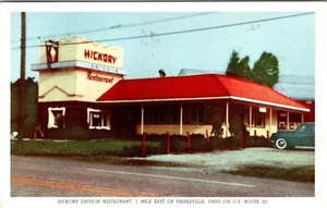PAINESVILLE, OHIO - HICKORY ROADSIDE DRIVE IN RESTAURANT - OLD POSTCARD - Picture 1 of 2