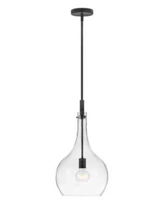 Black LED Pendant from the Ziggy Collection - Picture 1 of 1