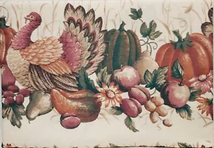 Tovaglia in lino stampato 52x70" oblunga,AUTUNNO,ZUCCHE E TACCHINO,RINGRAZIAMENTO,BM - Foto 1 di 12