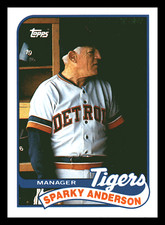 1989 Topps Sparky Anderson HOF #193 NM-MINT Detroit Tigers