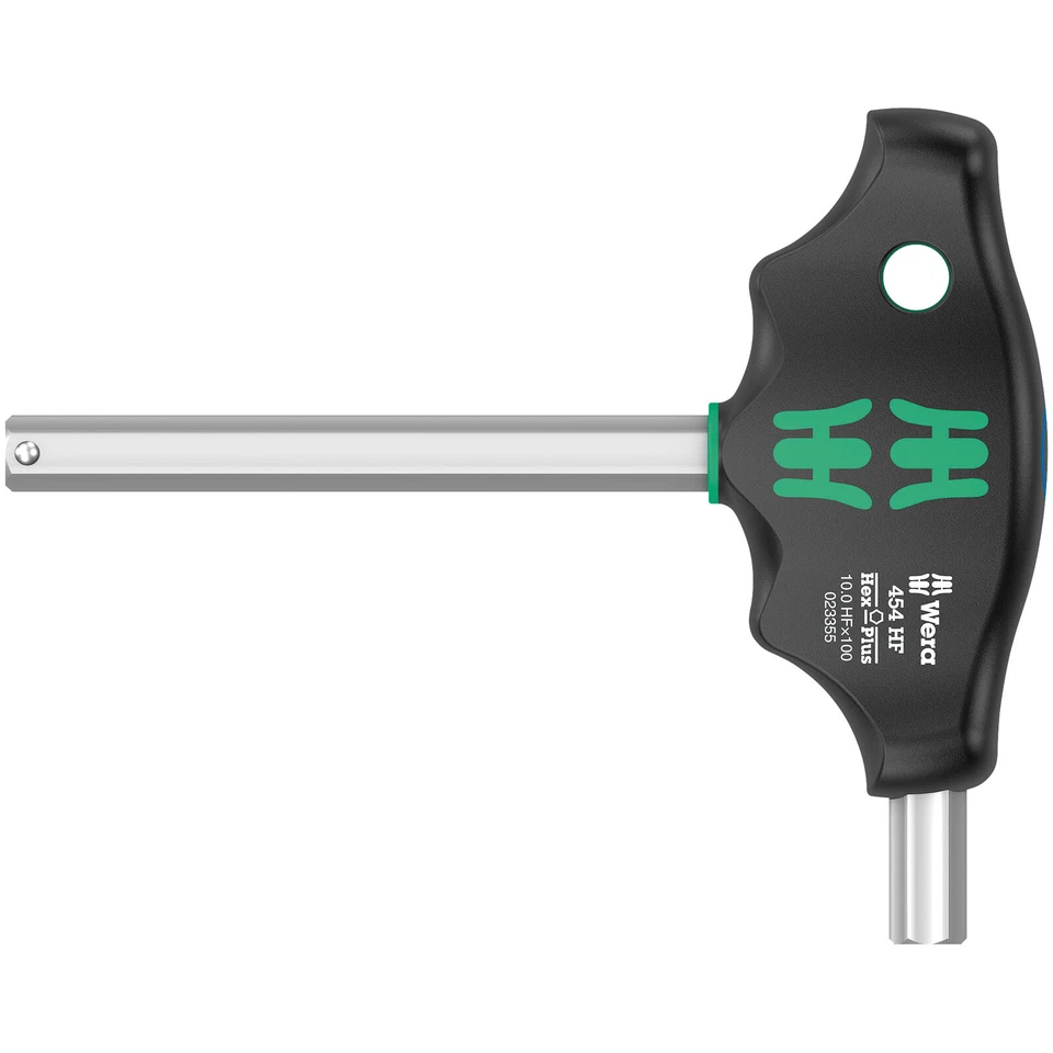 Wera 05023354001 454 HF T-Handle Hexagon Screwdriver Hex-Plus - HF 10 x 100mm - Image 1 of 1