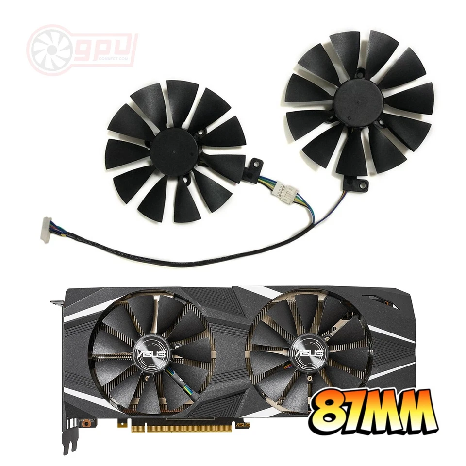 ASUS RTX 2080 TI Dual OC Fan Replacement T129215SH / FDC10U12S9-C - Image 1 of 4