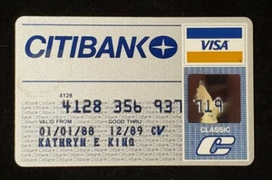 CITIBANK Classic Visa exp 1989 cc1305  - Picture 1 of 2